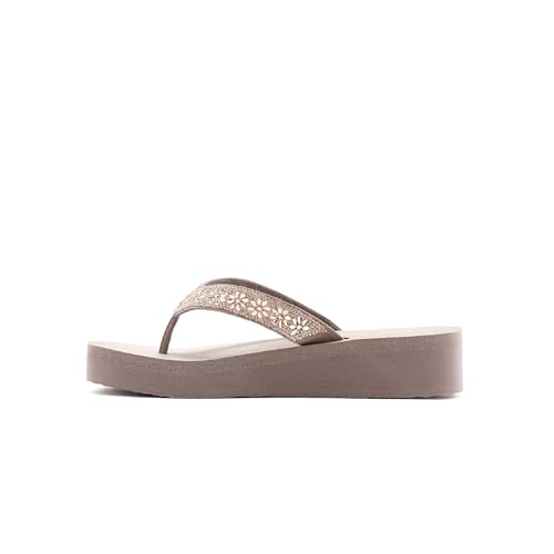 Skechers Damen Vinyasa WILD Daisies, Taupe, 40 EU von Skechers