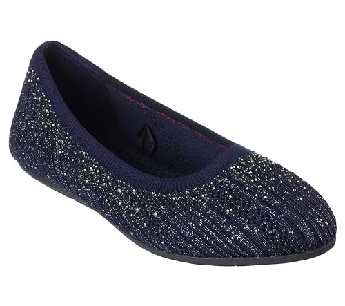 Skechers Damen Cleo 2.0-Glitzy Daze Ballerinas, Marineblau, 35 EU von Skechers