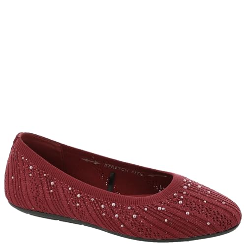 Skechers Damen Cleo 2.0-Glitzy Daze Ballerinas, Rot/Ausflug, einfarbig (Getaway Solids), 41 EU von Skechers