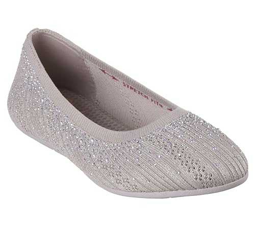 Skechers Damen Cleo 2.0-Glitzy Daze Ballerinas, Taupe, 37.5 EU von Skechers