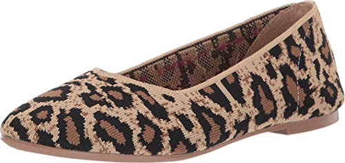 Skechers Damen Cleo - Claw-some Geschlossene Ballerinas, Braun Natural Flat Knit Nat, 37 EU von Skechers