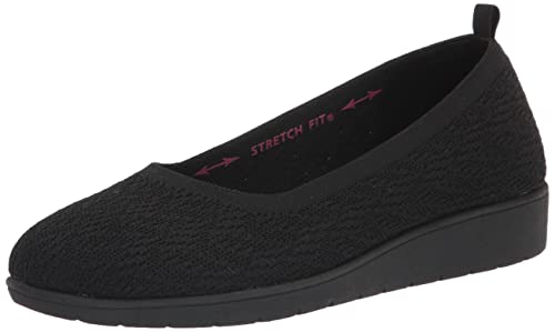Skechers Damen Cleo Flex Wedge – Flipside Ballerinas, Schwarz/Schwarz, 38 EU von Skechers