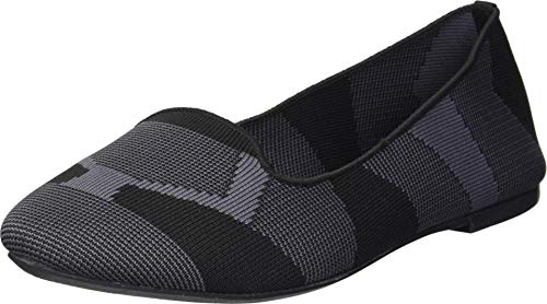 Skechers Damen Cleo-Sherlock-Engineered Knit Loafer Skimmer Ballerinas, Schwarz, 38.5 EU von Skechers