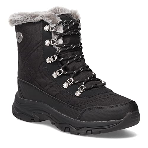 Skechers Damen Trego Cold Blues Schneestiefel, Black Duraleather/Mesh, 38.5 EU von Skechers