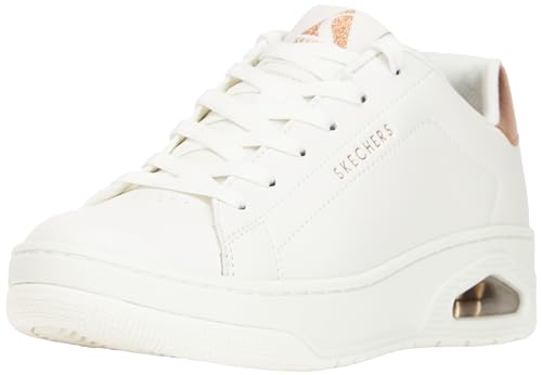 Skechers Damen Court UNO-Gericht, White Leather/Rose Gold Duraleather, 40 EU von Skechers