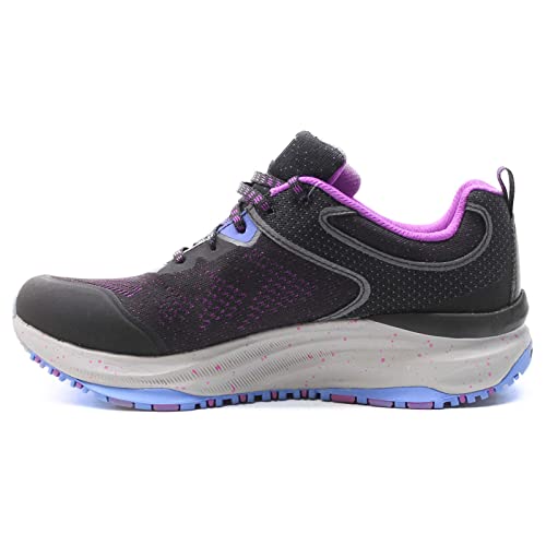 Skechers Damen D'LUX Trail Round Trip Sneaker, Black Mesh/Purple Trim, 39 EU von Skechers