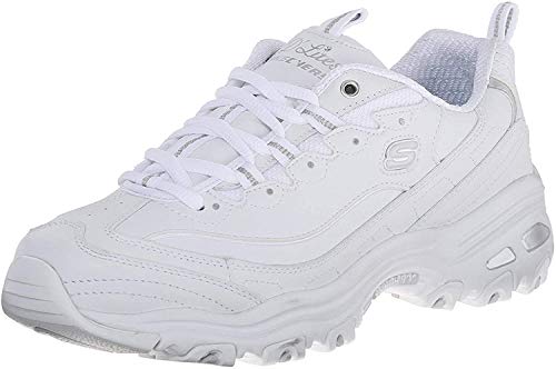 Skechers Damen D'lites Fresh Start Sneaker, Weiß Silberfarben, 35 EU von Skechers