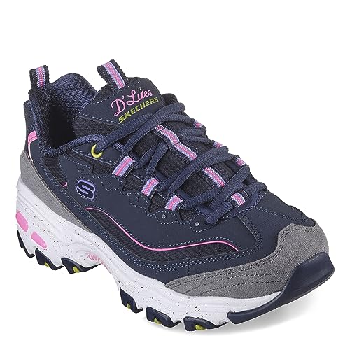 Skechers Damen D'lites Sneaker, Navy/Mehrfarbig, 38.5 EU von Skechers