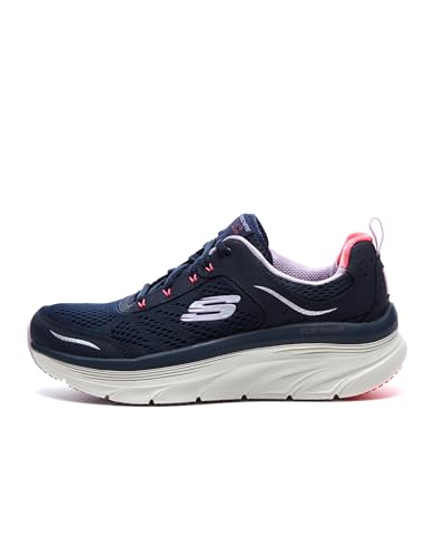 Skechers Damen D'lux Walker-Infinite Motion Sneaker, Marineblau/Hot Pink, 38 EU von Skechers