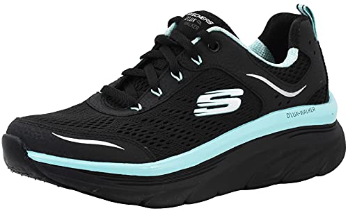 Skechers D'lux Walker-Infinite Motion Sneaker für Damen, Schwarz/Aqua, 39.5 EU von Skechers