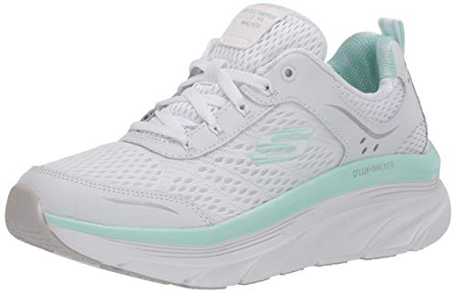 Skechers Damen D'lux Walker-Infinite Motion Sneaker, Weiß/Mehrfarbig, 42 EU von Skechers