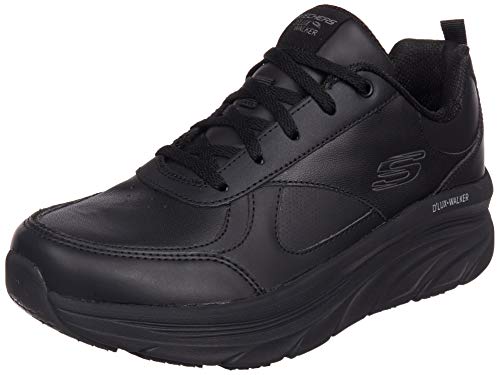 Skechers Damen D'lux Walker Sneaker, Black Leather/Trim, 35.5 EU von Skechers