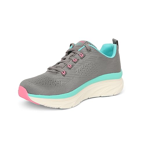 Skechers Damen D'LUX Walker-Fresh Finesse Sneakers,Sports Shoes, Grey, 39 EU von Skechers