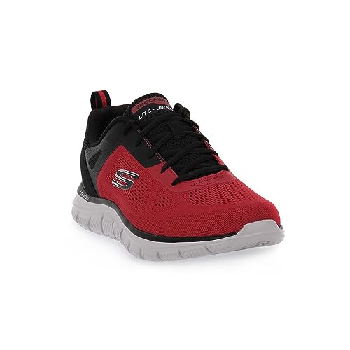 Skechers Herren Track BROADER Sneaker, Rot, 41 EU von Skechers