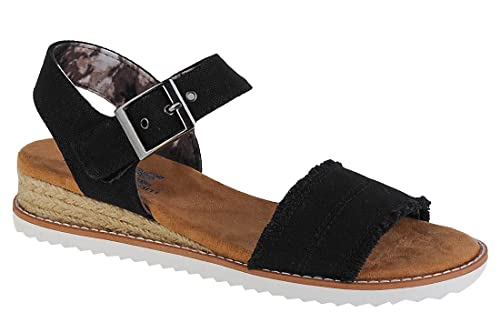 Skechers Damen Desert KISS Adobe Princess Sandals, Black Canvas, 40 EU von Skechers