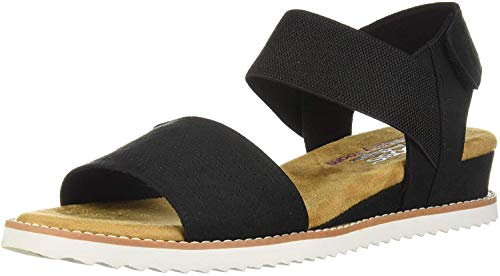 Skechers Damen Desert Kiss-Stretch Quarter Strap Flache Sandale, schwarz, 39 EU von Skechers