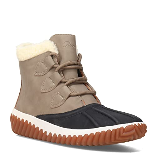 Skechers Damen Duck Boot Gummistiefel, Schwarz/Taupe, 37 EU von Skechers