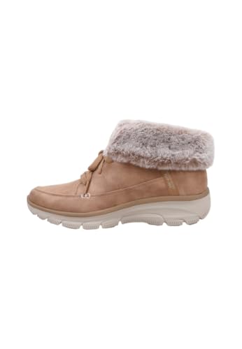 Skechers Damen Easy Going Chilly Standards Stiefelette, Tan Microleather/Faux Fur, 36 EU von Skechers
