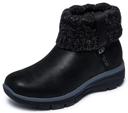 Skechers Damen Easy Going-Cozy Weather 2-Freihändige Slip-ins Stiefelette, Black Microleather/Knit, 36.5 EU von Skechers