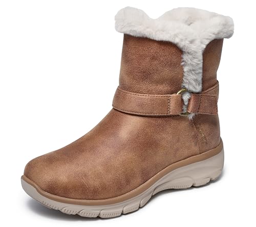 Skechers Damen Easy Going-Dreamers Move-Hands Free Slip-ins Stiefelette, Chestnut Microleather/Buckle Trim, 40 EU von Skechers