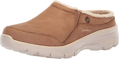 Skechers Damen Easy Going – Latte – Twin Gore Slip-on Offener Rücken Hausschuh, Hellbraun, 37 EU von Skechers