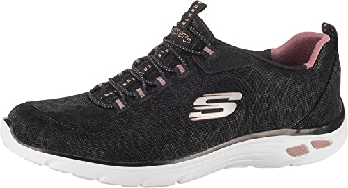 Skechers Damen Empire D'lux Spotted-12825 Sneaker, Schwarz (Black Rose Gold Bkrg), 38.5 EU von Skechers