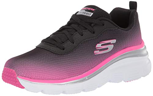 Skechers Fashion FIT Build UP Damen,Frauen Halbschuhe,Sportschuhe,Schnürschuhe,atmungsaktiv,Wechselfußbett,atmungsaktiv,Schwarz,41 EU von Skechers