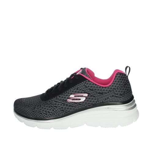 Skechers Damen Fashion Fit-bold Boundaries Sneaker, Schwarz Black Hot Pink Bkhp, 37 EU von Skechers