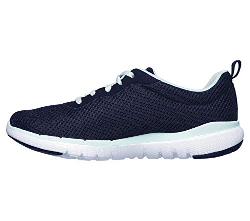 Skechers Damen Flex Appeal 3.0 First Insight Sneaker, Navy Mesh Aqua Trim, 35.5 EU von Skechers