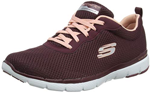 Skechers Damen Flex Appeal 3.0-First Insight Sneaker, Black Mesh Rose Gold Trim, 35 EU von Skechers