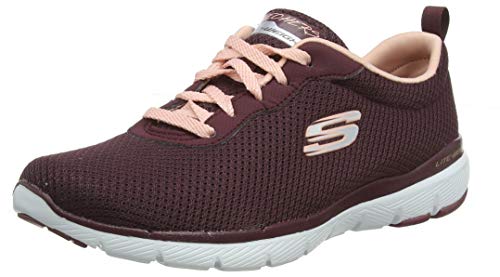 Skechers Damen Flex Appeal 3.0-First Insight Sneaker, Black Mesh Rose Gold Trim von Skechers