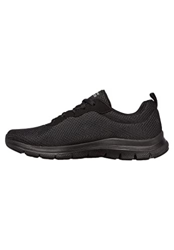 Skechers Damen Flex Appeal 4.0 Brilliant View Sneaker Wide FIT 149303W schwarz, Schuhgröße:39 EU von Skechers