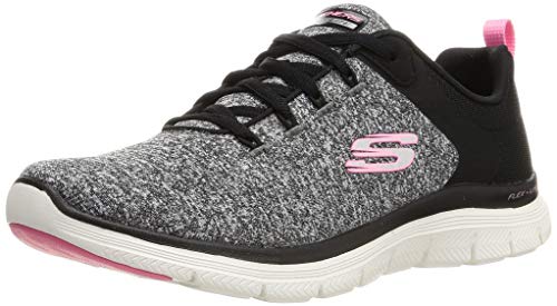 Skechers Damen Flex Appeal 4.0 Sneaker, Black Pink, 37.5 EU von Skechers