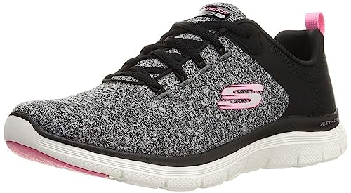 Skechers Damen Flex Appeal 4.0 Sneaker, Black Pink, 38 EU von Skechers