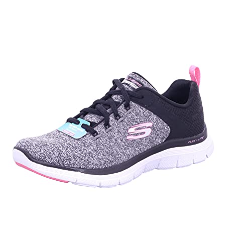 Skechers Damen Flex Appeal 4.0 Sneaker, Black Pink, 38 EU von Skechers