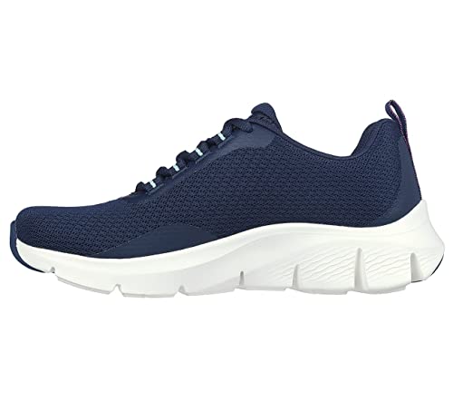 Skechers Damen Flex Comfort Sneaker, Navy/Violett, 36.5 EU von Skechers