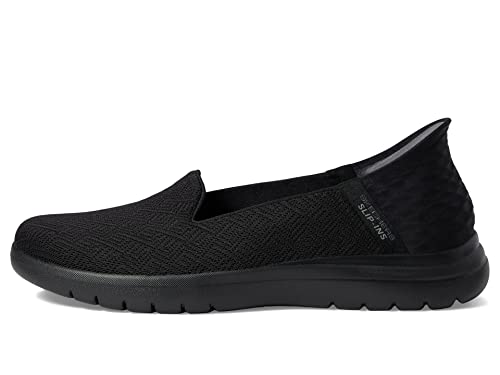 Skechers Damen Flex für unterwegs Hausschuh, Textil schwarz, 37 EU von Skechers