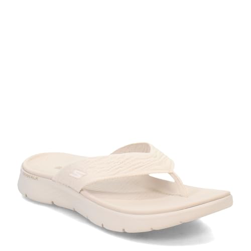 Skechers Damen Go Walk Flex Sandal Splendor Flipflop, Natural Textile, 42 EU von Skechers