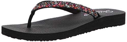 Skechers Damen Flip Flop Flipflop, Schwarz Multi, 38 EU von Skechers