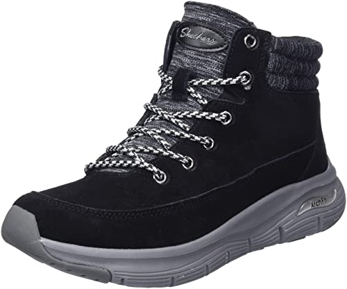 Skechers Damen Fußgewölbe-Passform, glatt Sneaker, Schwarz, 35 EU von Skechers