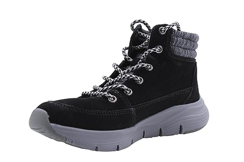 Skechers Damen Fußgewölbe-Passform, glatt Sneaker, Schwarz, 35 EU von Skechers