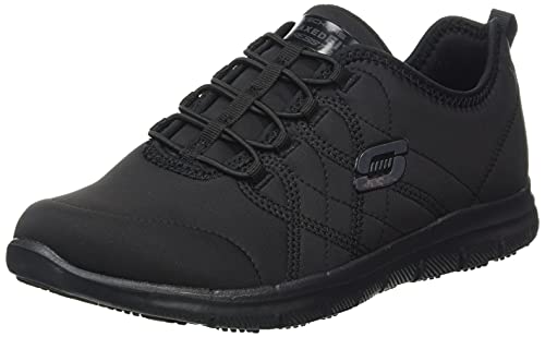 Skechers Damen Ghenter Srelt Sneaker, Black Jersey Mesh Trim Water And Stain Repell, 39 EU von Skechers