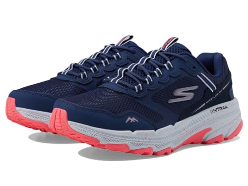 Skechers Damen GO Run Trail Altitude 2.0 Ravine, Navy Leather/Pink Trim, 41 EU von Skechers