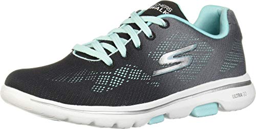 Skechers Damen Go Walk 5-Alive Sneaker, Schwarz Aqua, 39.5 EU von Skechers