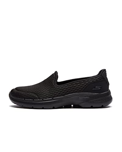 Skechers Damen Go Walk 6 Big Splash Sneaker, Black Textile Trim, 38.5 EU von Skechers