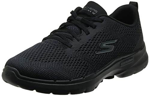 Skechers Damen GO Walk 6 Bold Vision Sneakers,Sports Shoes, Schwarz Textile/Trim, 37.5 EU von Skechers