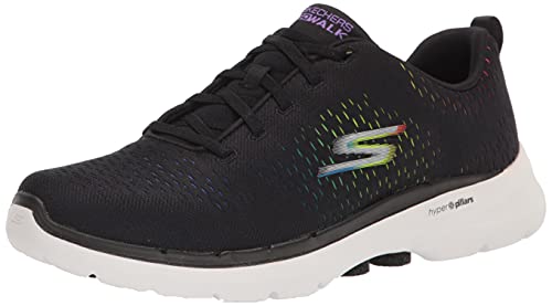 Skechers Damen GO Walk 6 Vibrant Energy Sneakers,Sports Shoes, Black Textile/Multi Trim, 36 EU von Skechers