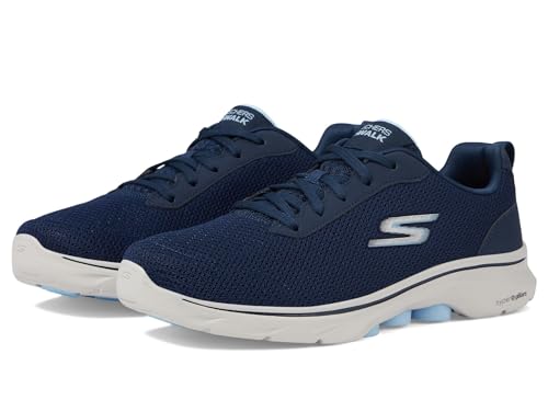 Skechers Damen Go Walk 7 Clear Path, Navy Textile/Light Blue Trim, 38 EU Skechers Damen Go Walk 7 Clear Path, Navy Textile/Light Blue Trim, 38 EU von Skechers