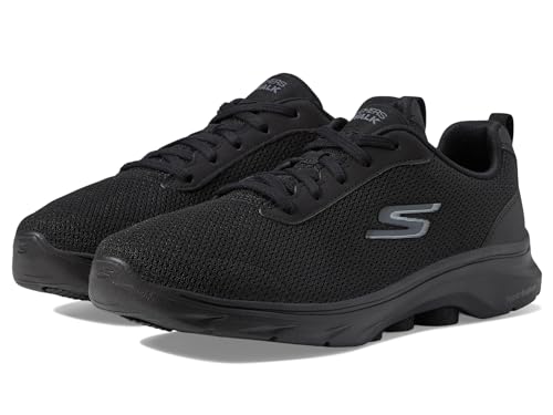 Skechers Damen Go Walk 7 Clear Path Low-Top-Sneaker, Black Textile/Trim, 40 EU von Skechers