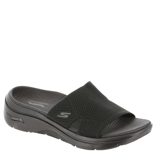 Skechers Damen GO Walk Arch FIT 2.0 Sandale, Black, 40 EU von Skechers